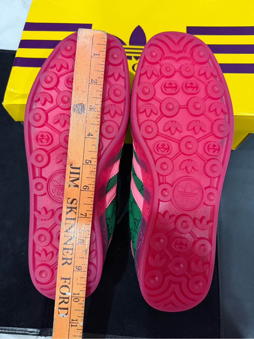 Adidas x Gucci Gazelle Green GG Monogram' sneakers featuring green canvas upper - Picture 3 of 11